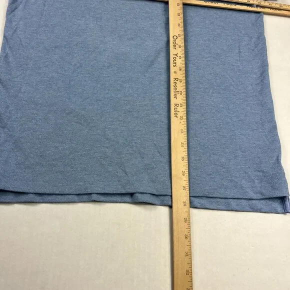 Brooks Brothers Mens Performance Polo Shirt Blue Short Sleeve Slim Fit MEDIUM - Picture 7 of 10